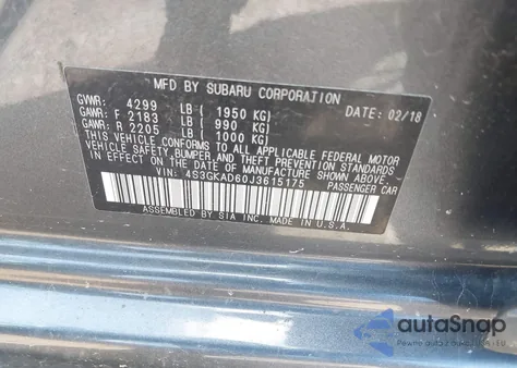 2018 Subaru Impreza 2.0I Premium z USA, uszkodzony, nr VIN 4S3GKAD60J3615175